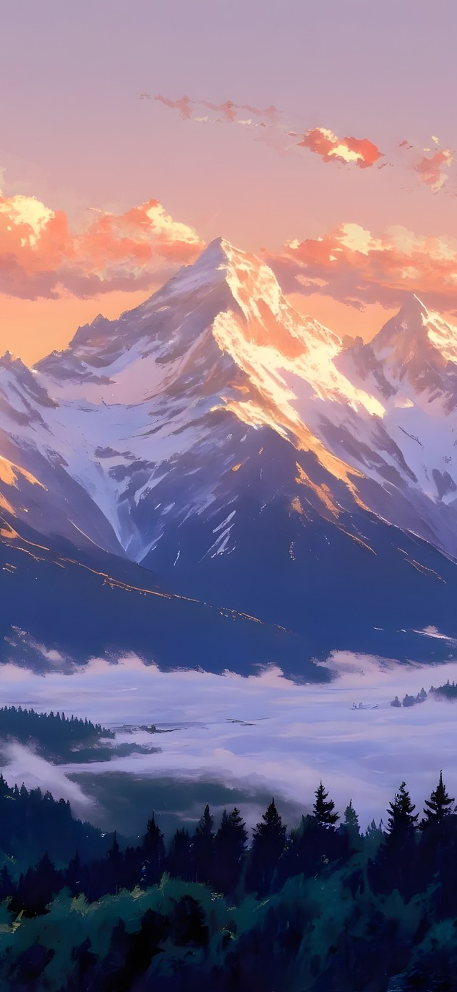唯美的雪山