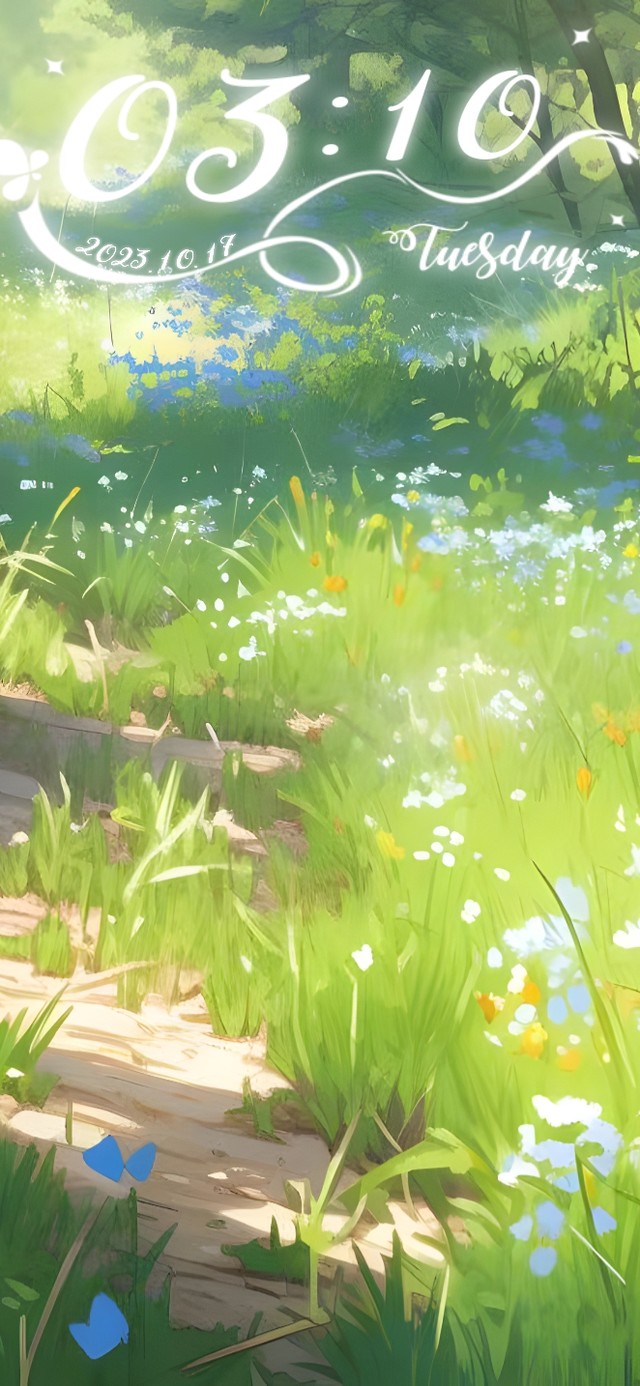 绿茵小道，微风轻拂