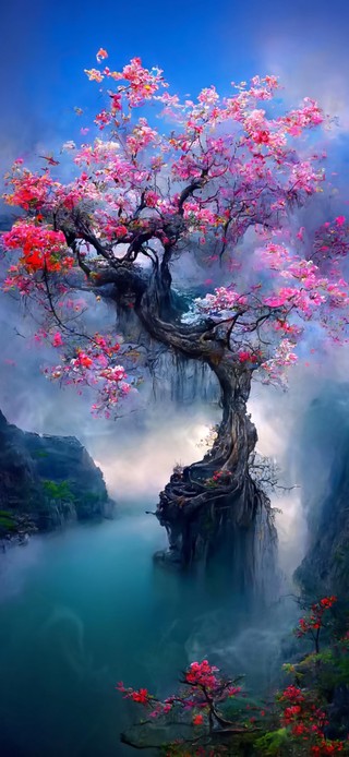 挺拔耸立 唯美花开