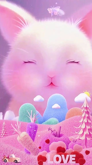 粉红色兔子