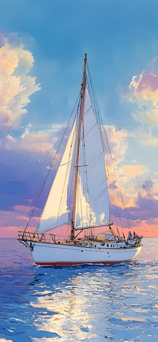 航海的帆船