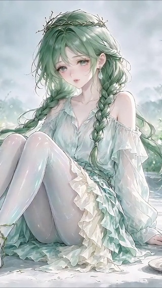 森系郊游少女