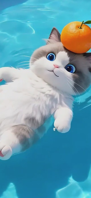 泳池小猫