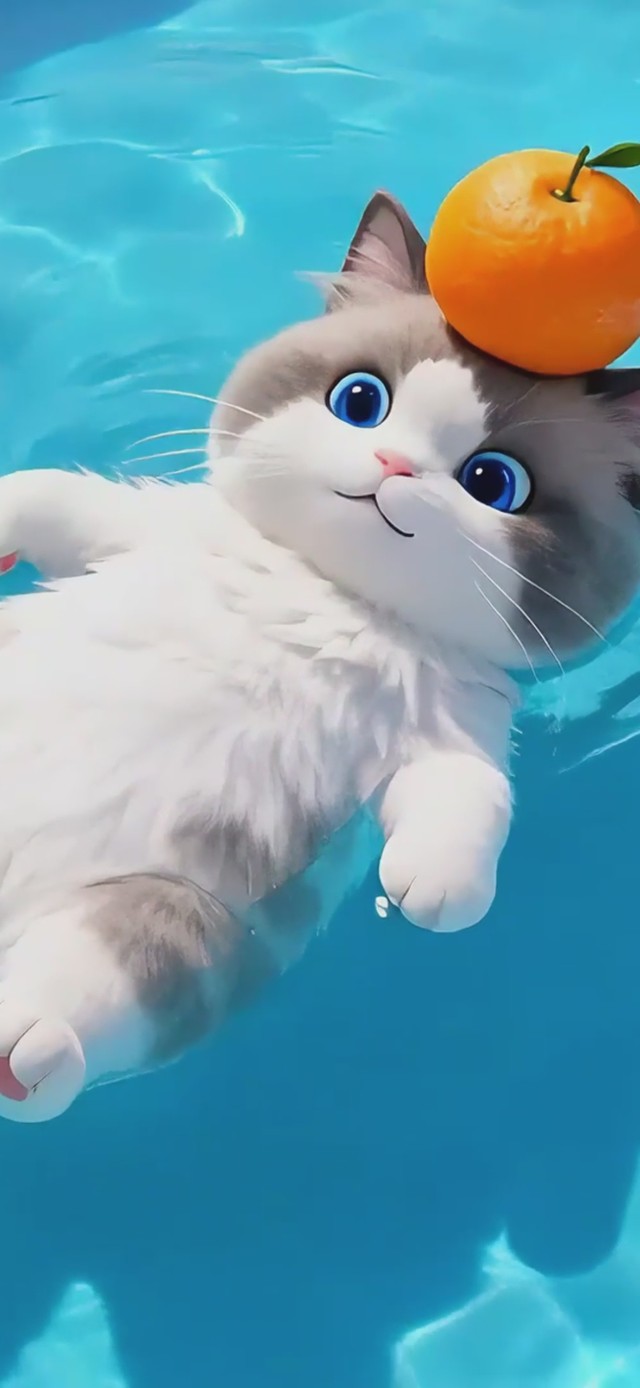泳池小猫