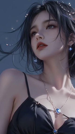 月光下空灵美女 