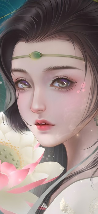唯美古风荷花美女