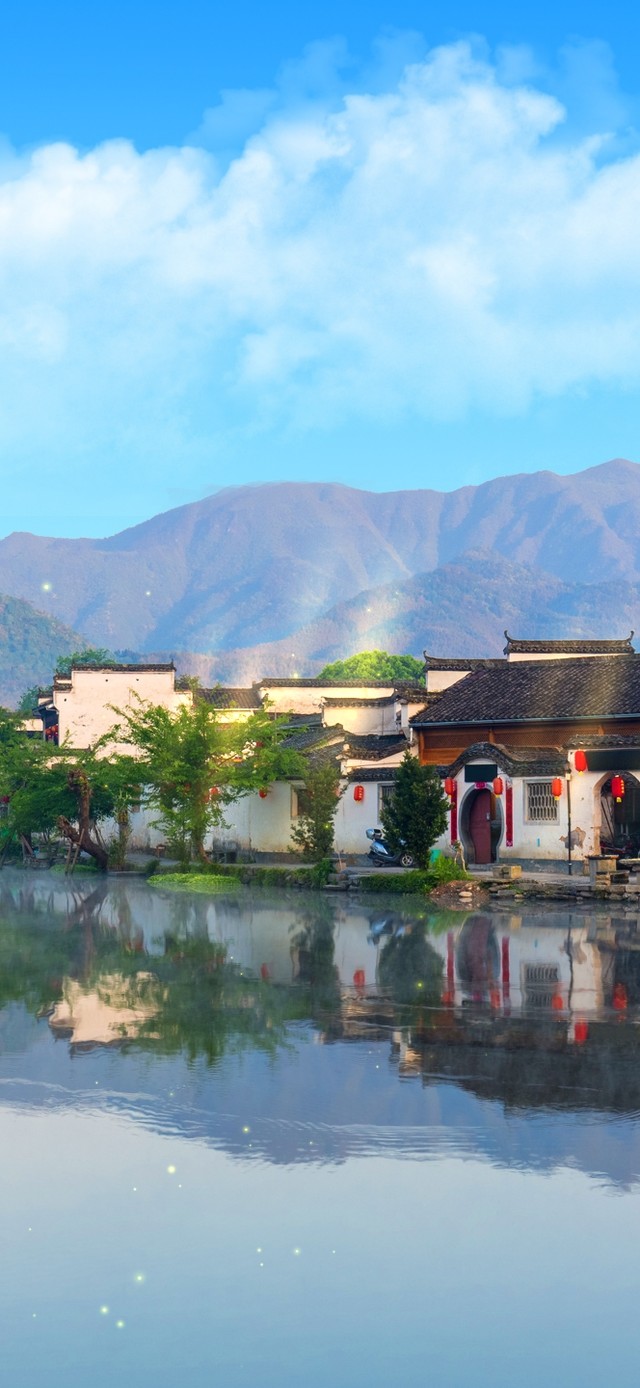 4k徽派宏村美景