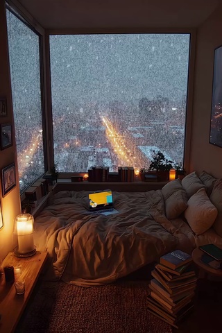 窗外大雪