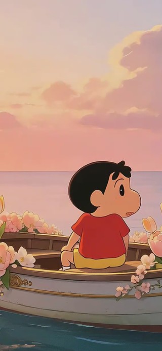 夕阳海上小新