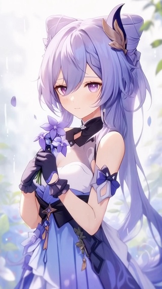 花丛中的少女