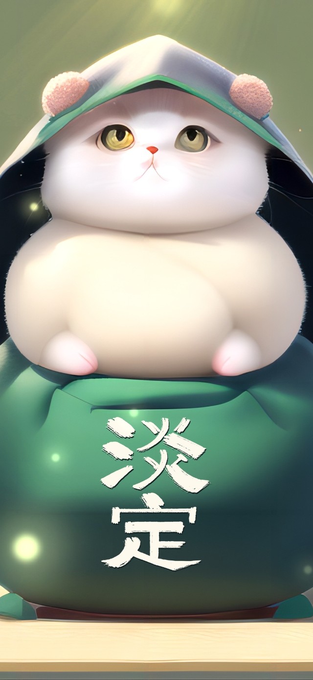 4K淡定喵护眼壁纸