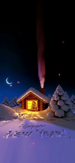 冬日雪夜