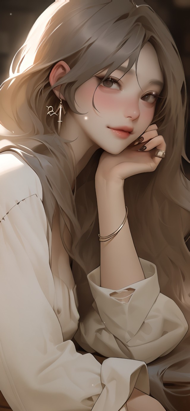 4K酒吧长发女生