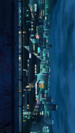 雨天城市夜景