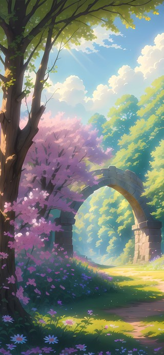 阳光樱花林