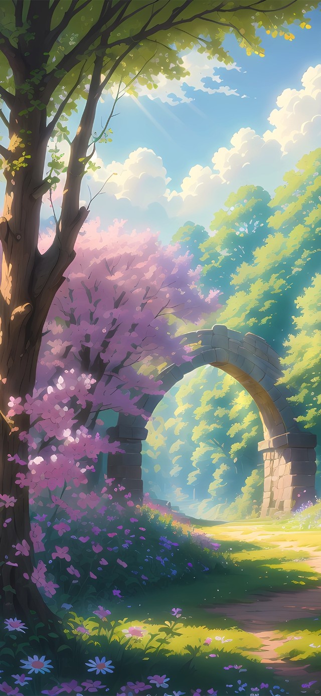阳光樱花林