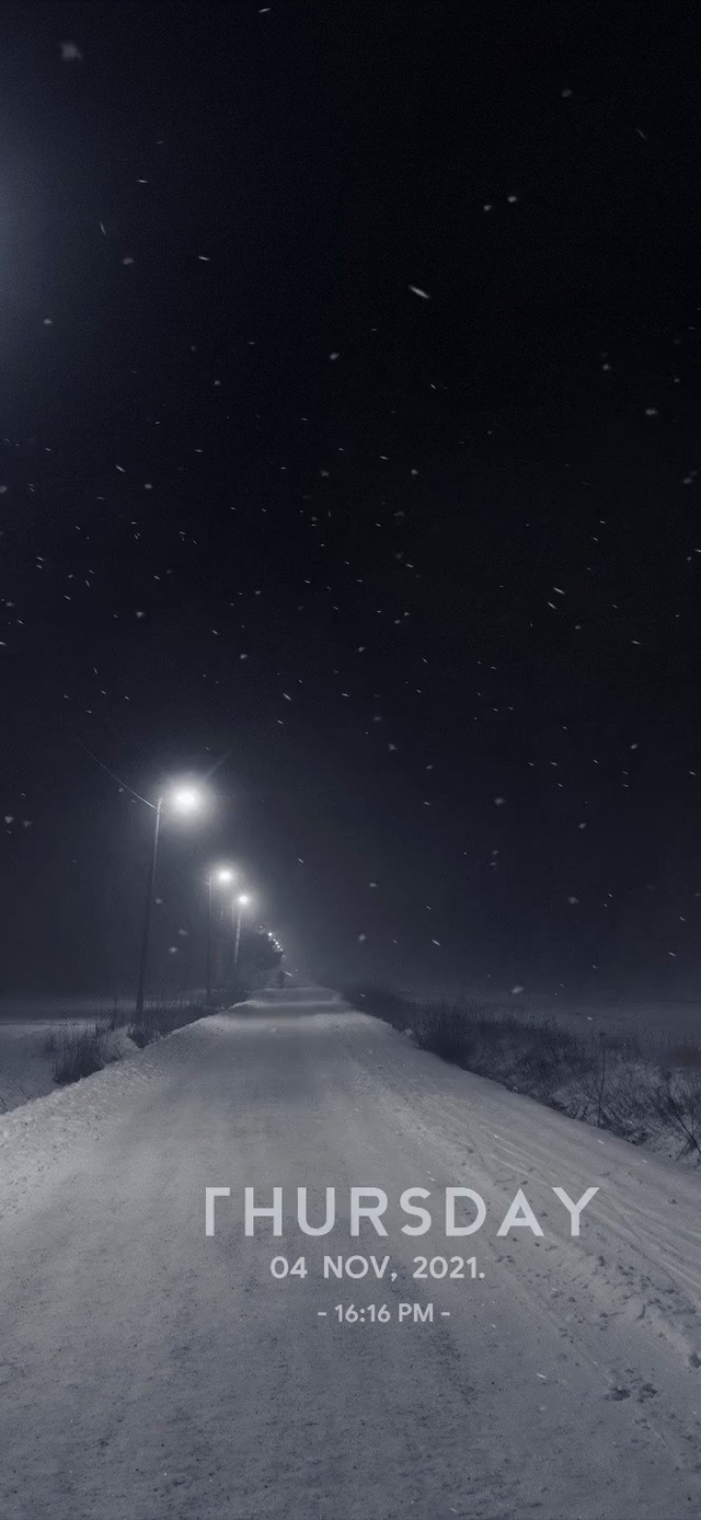 飘雪的路（带真实时间）