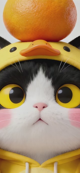 可爱呆萌小花猫