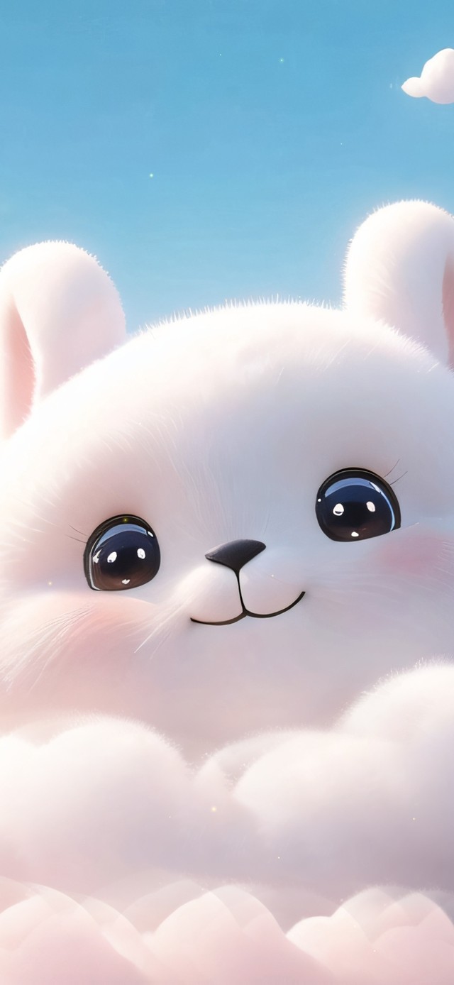 云端可爱大白熊