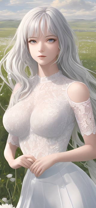 唯美花丛少女