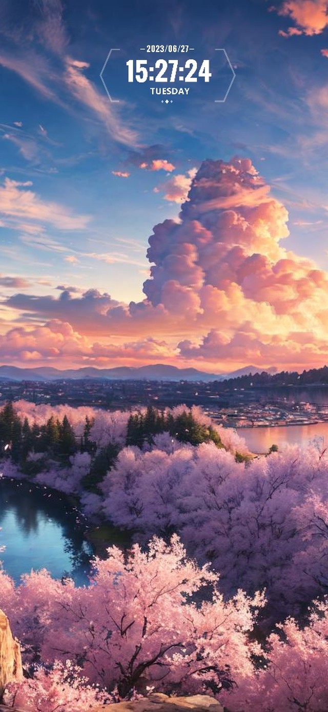 樱花树林的秋天
