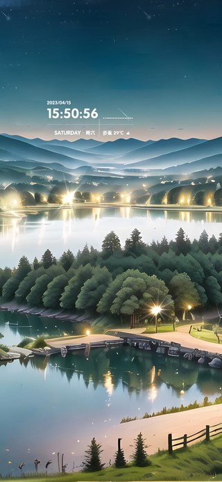 湖畔美景