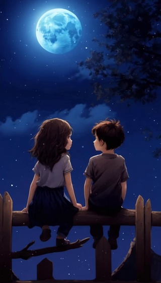 动漫浪漫夜景