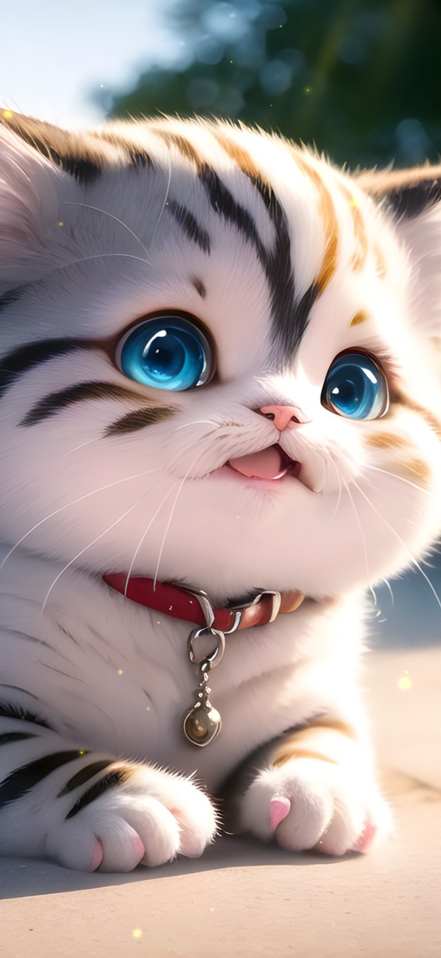 可爱斑纹猫