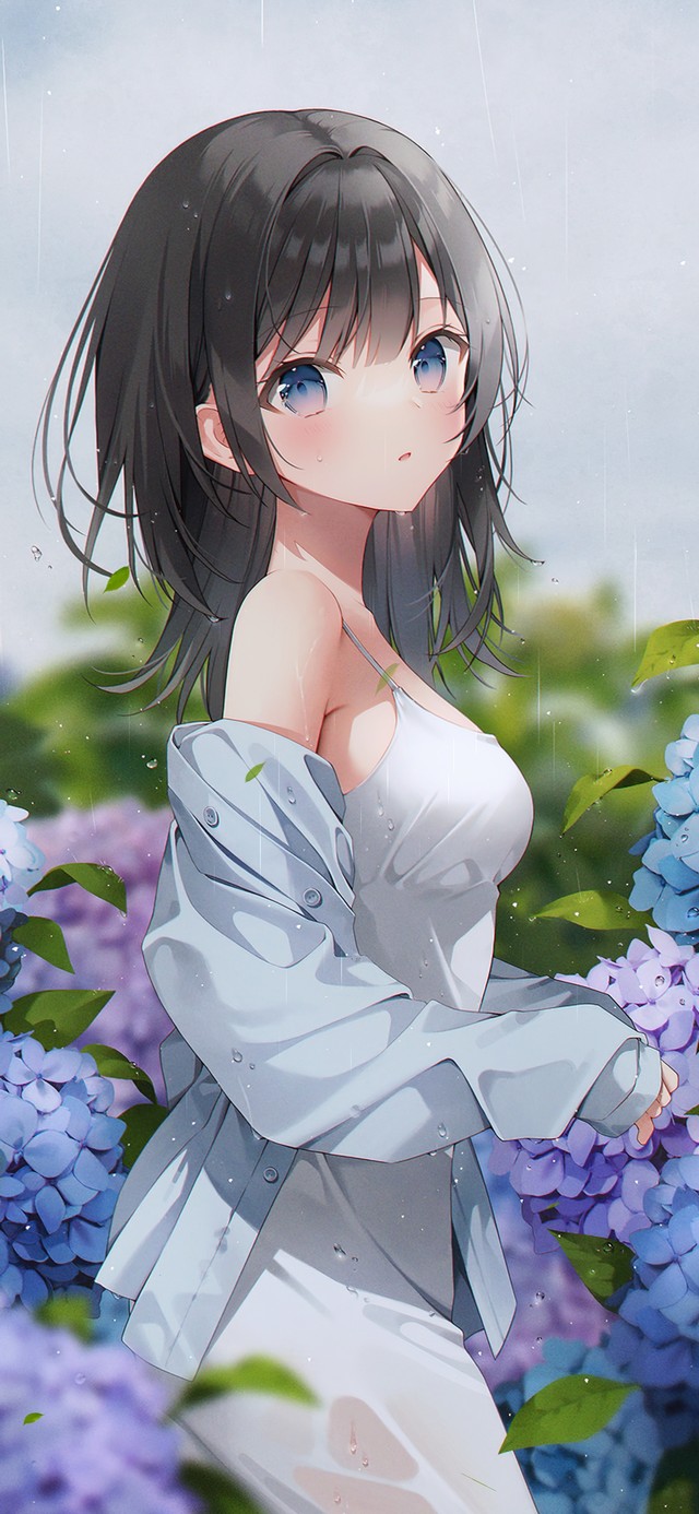 4K唯美治愈清纯雨中少女