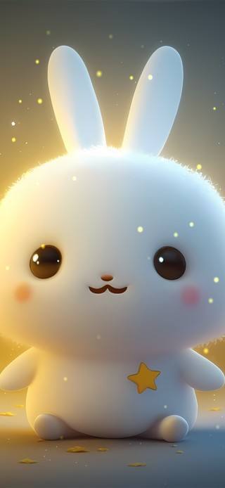 可爱微笑星星兔兔