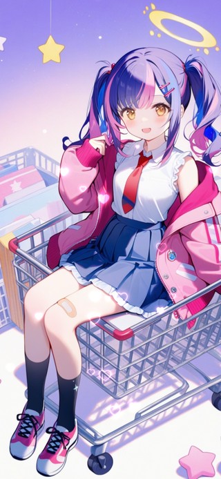 可爱购物少女