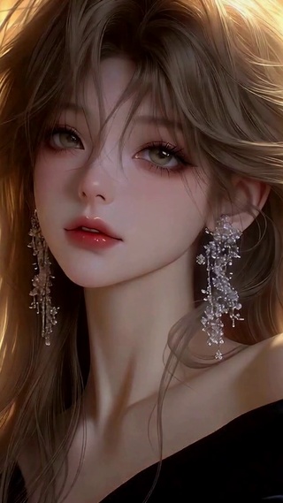 暖光玫瑰氛围感美少女