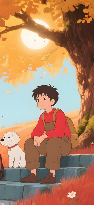 秋天树下