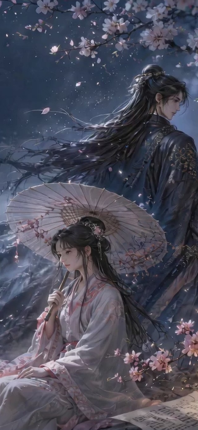 海棠树下