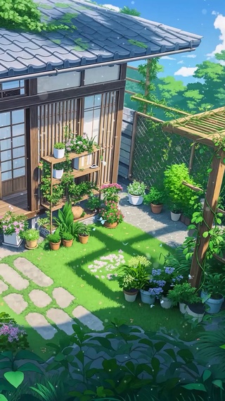 夏日小屋庭院