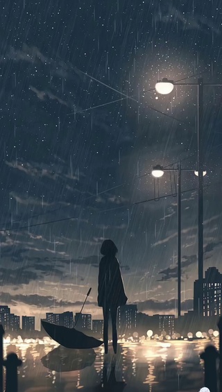 雨中少女