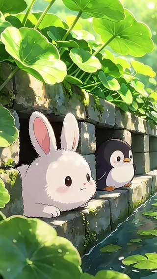 小伙伴们的夏日清凉沟渠