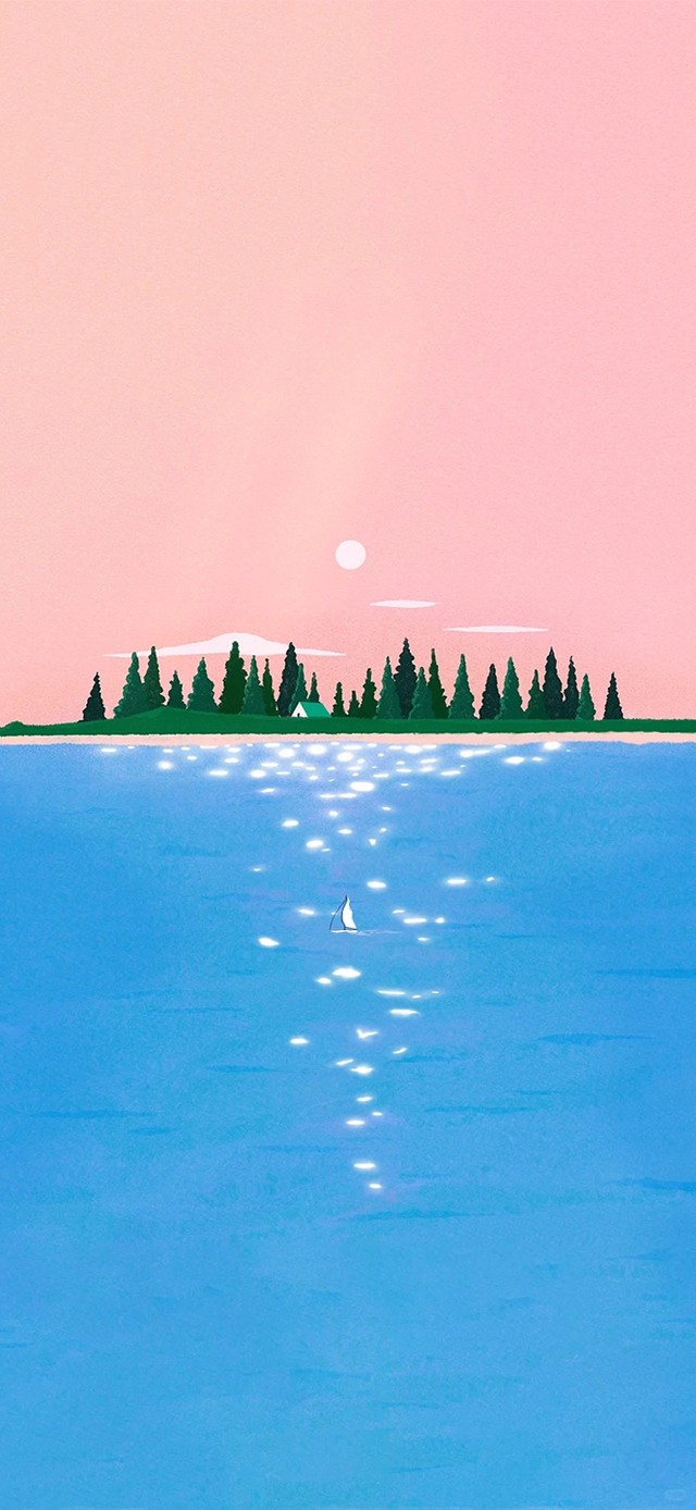 海洋与晚霞，自由的远方