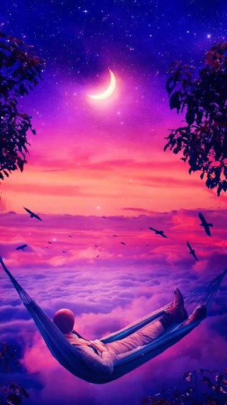 星空月下