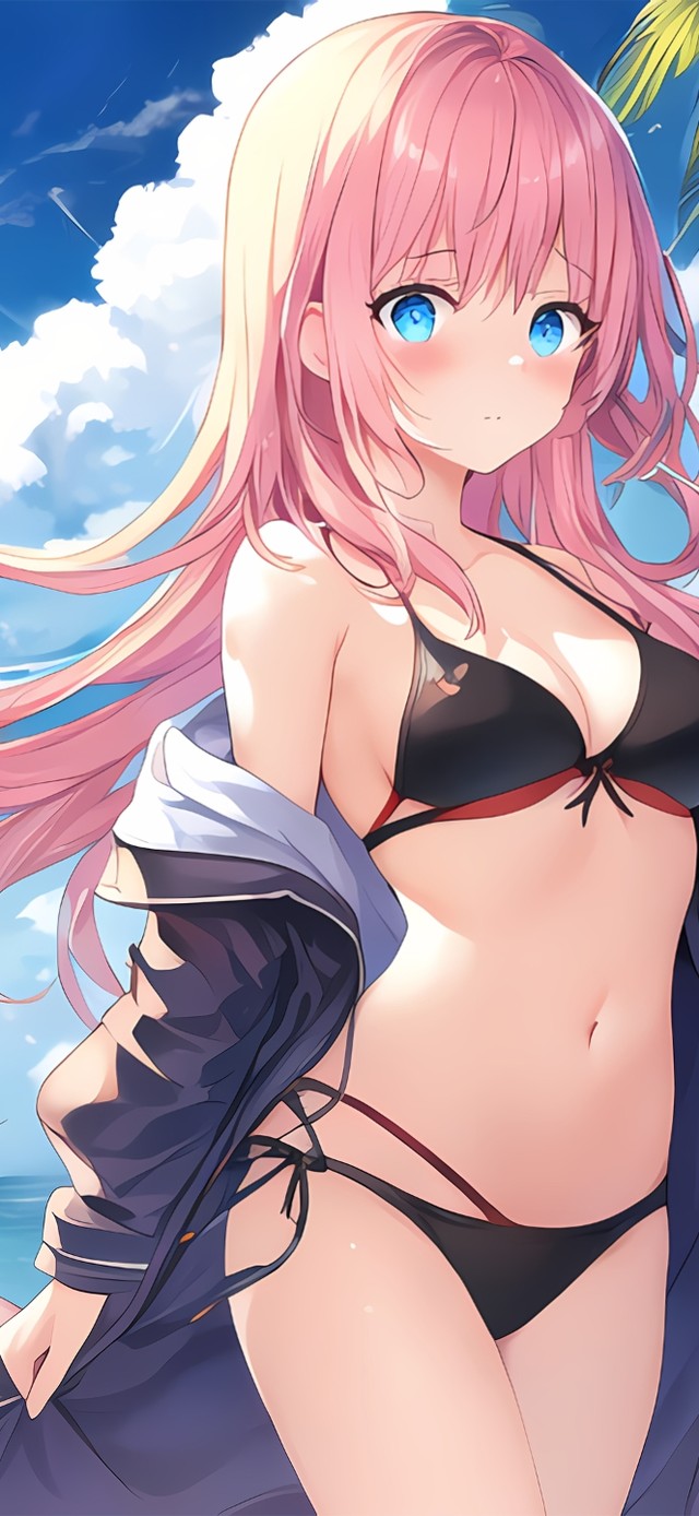 青春海边可爱女孩