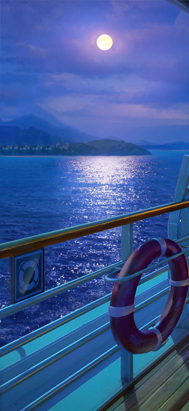 4K唯美治愈海上月光海景