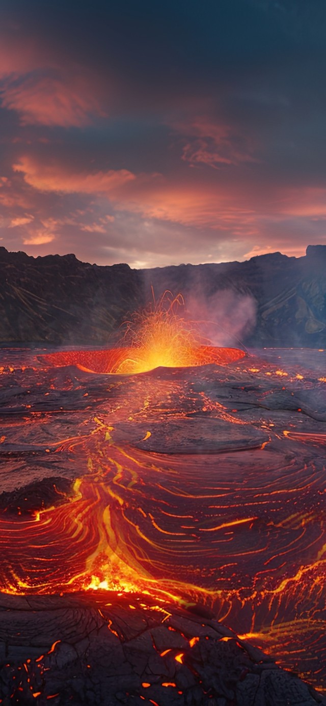 黄昏火山岩浆