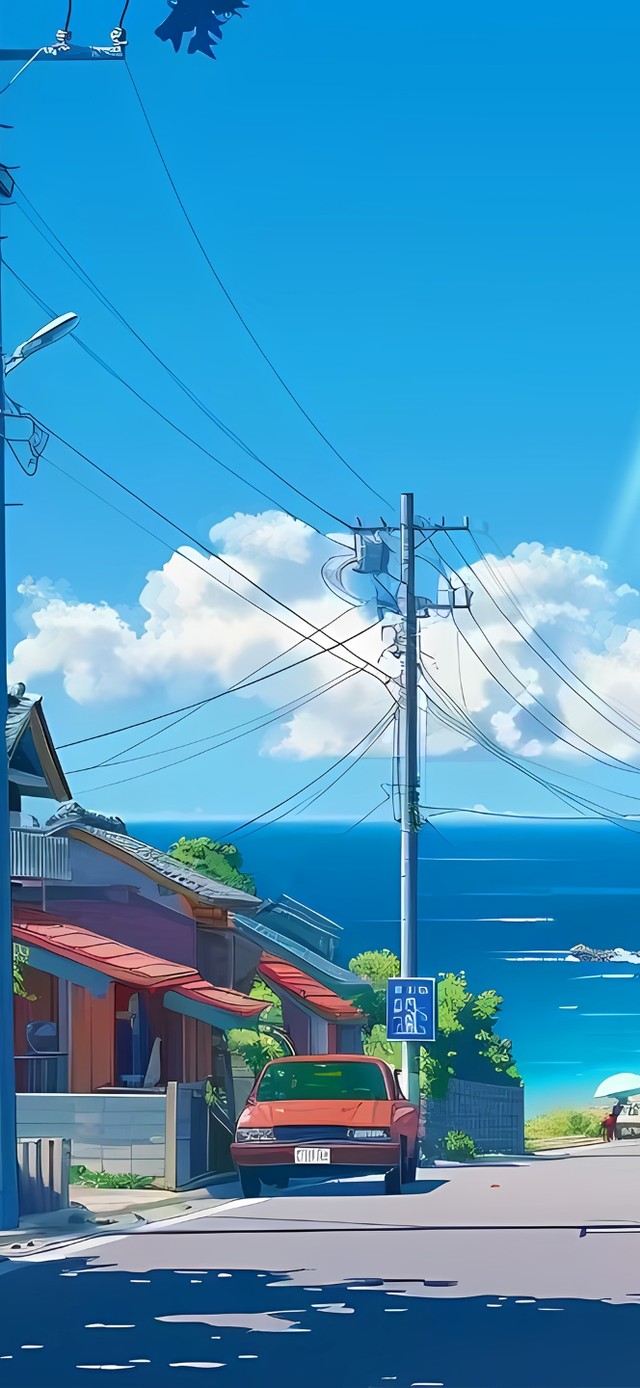 蓝天大海小镇