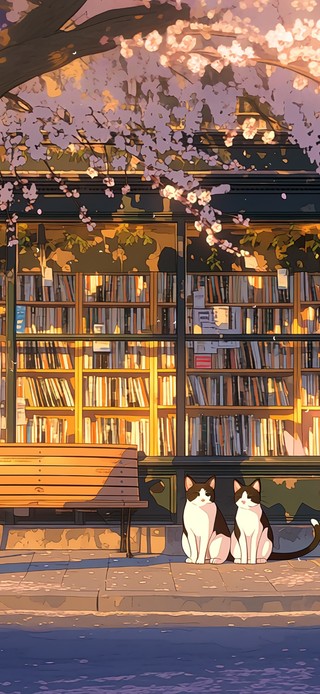 樱花小店小猫咪