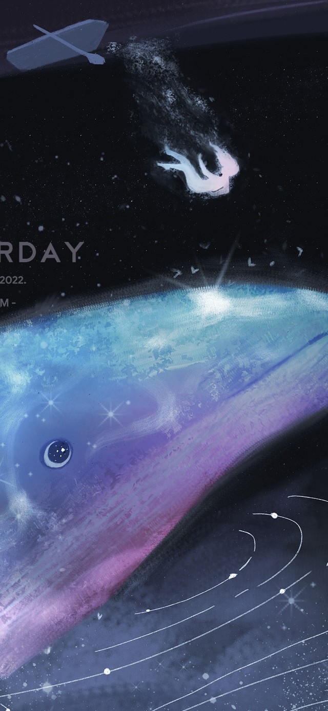 唯美治愈星空鲸鱼
