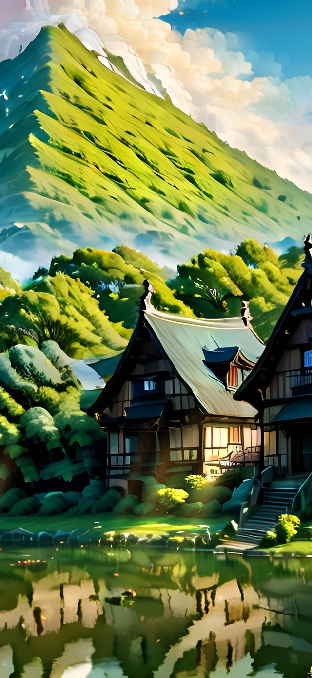 4k青山脚下小镇