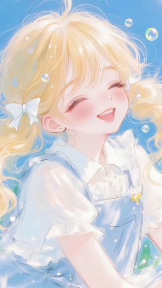 蓝调夏日的晴天少女