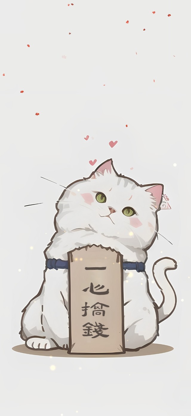 一心搞钱4K简约壁纸