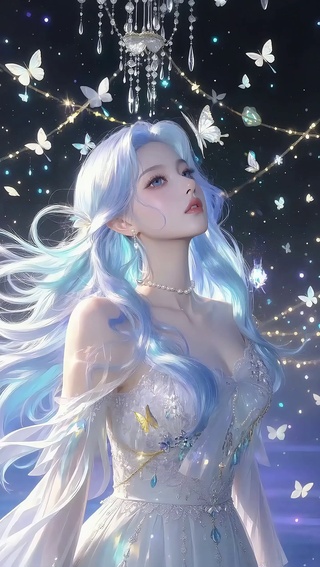 冰蓝蝶梦・星夜礼服少女