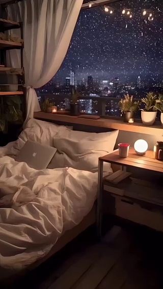 窗外雪景